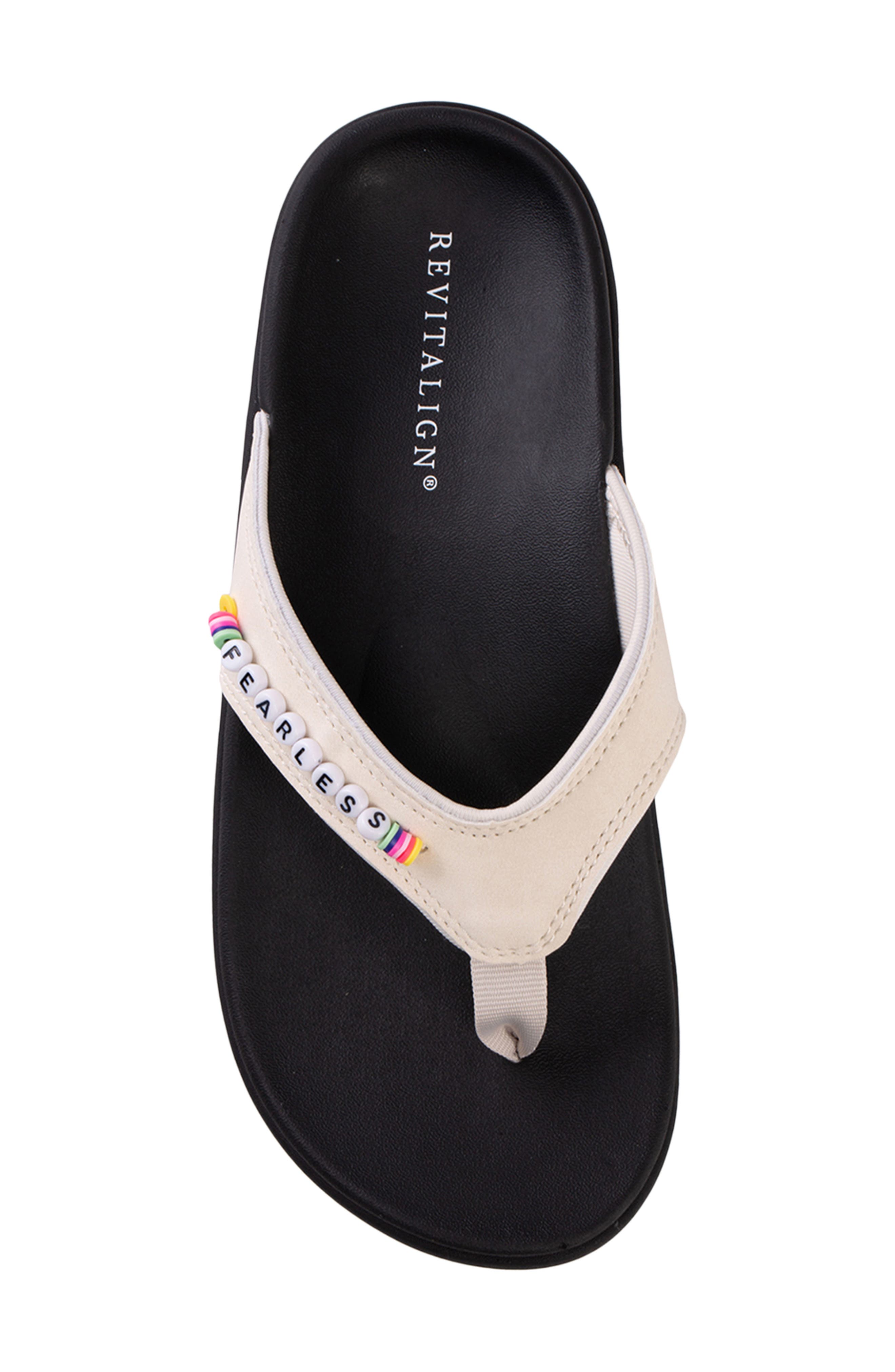 Yumi Friendship Fearless Beaded Flip Flop, Alternate, color, CREAM