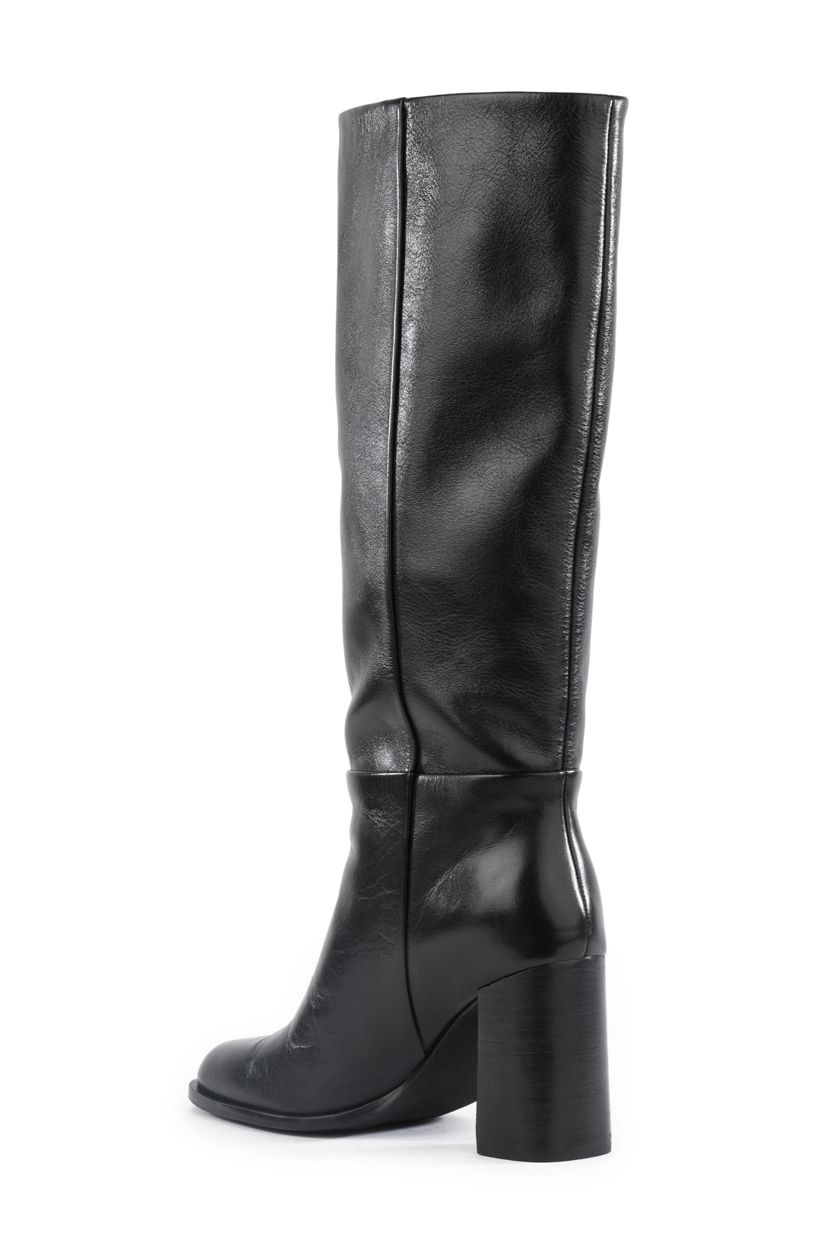 Seychelles Push to Start Knee High Boot, Alternate, color, Black Leather