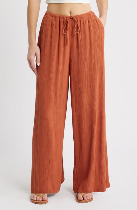 Beach Bound Crinkle Wide Leg Pants