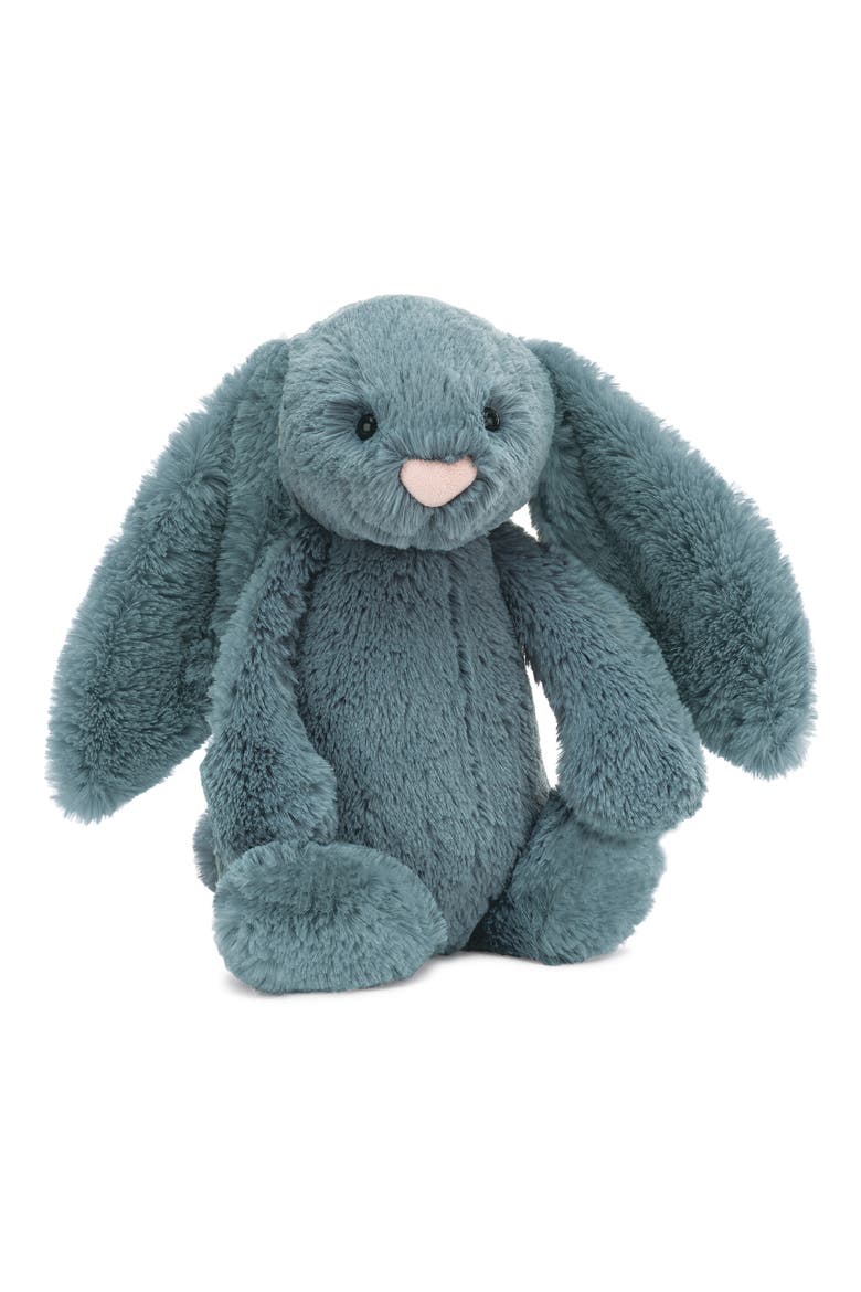 Bashful Dusky Blue Bunny Stuffed Animal, Main, color, BLUE