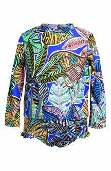 La Blanca Kids' Neon Long Sleeve Two-Piece Rashguard Swimsuit