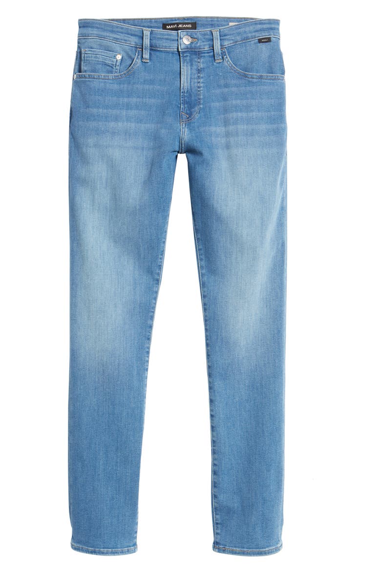 Marcus Slim Straight Jeans, Alternate, color, MID BRUSHED FEATHER NEWPORT