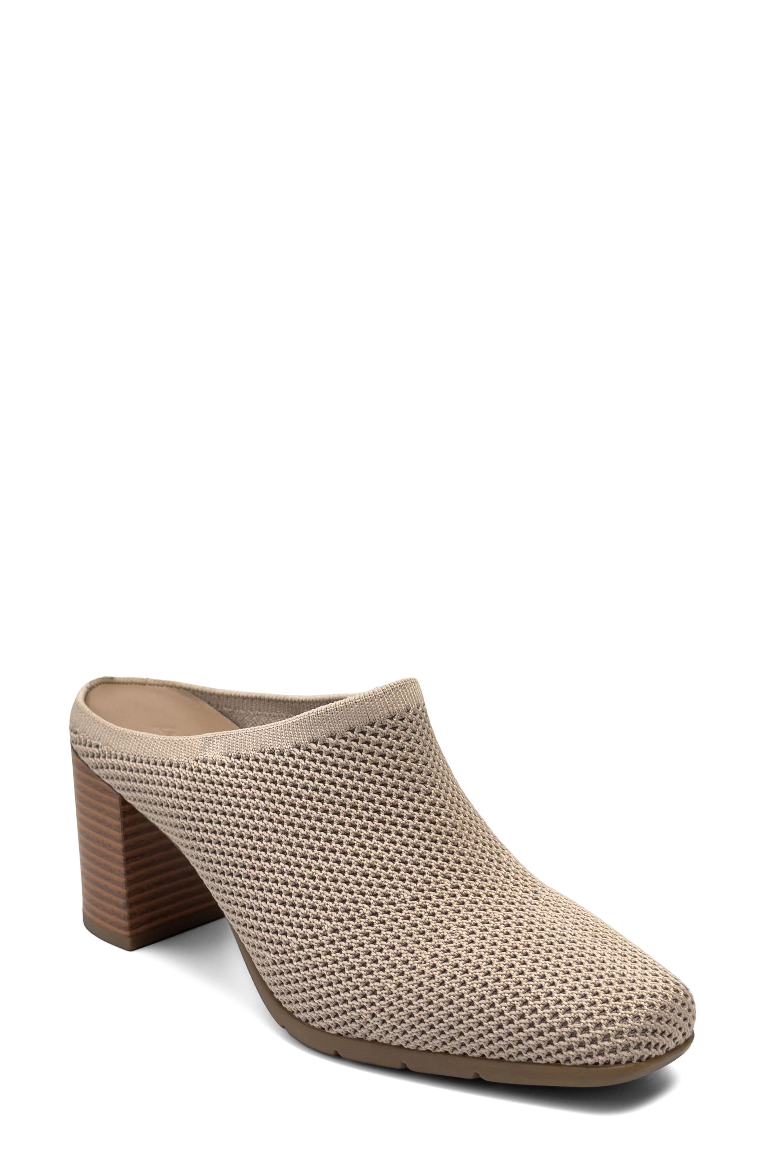 Maddy Knit Heeled Mule, Main, color, DUNE