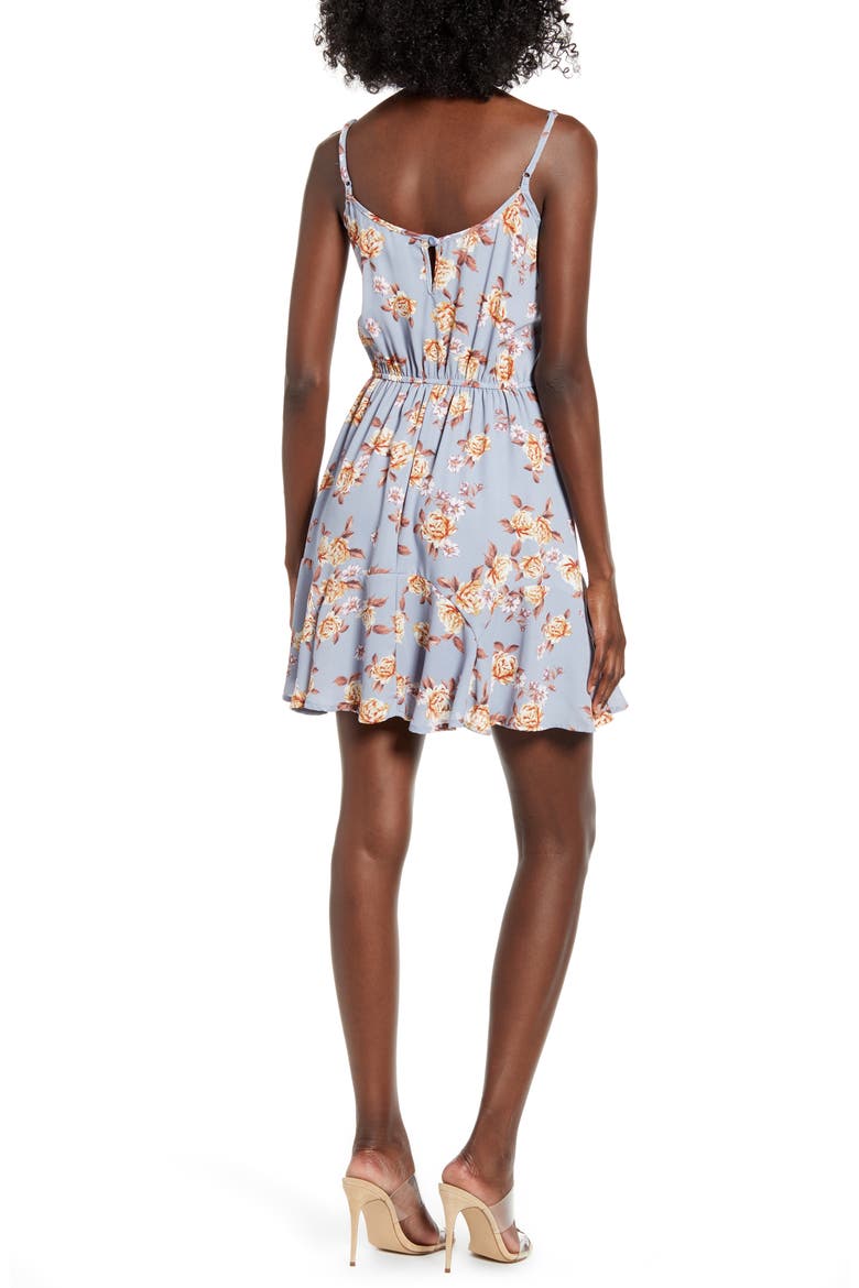 Cinch Front Minidress, Alternate, color, SKYBLUE
