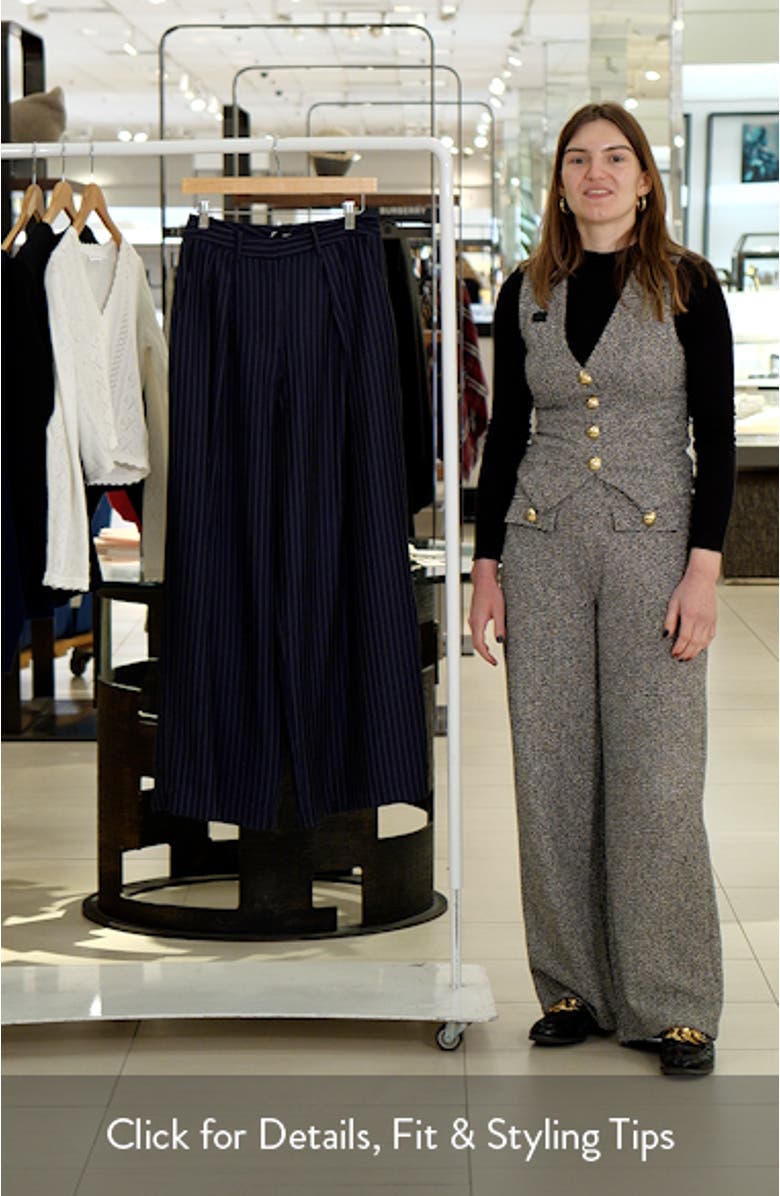 Pinstripe Wide Leg Pants, sales video thumbnail