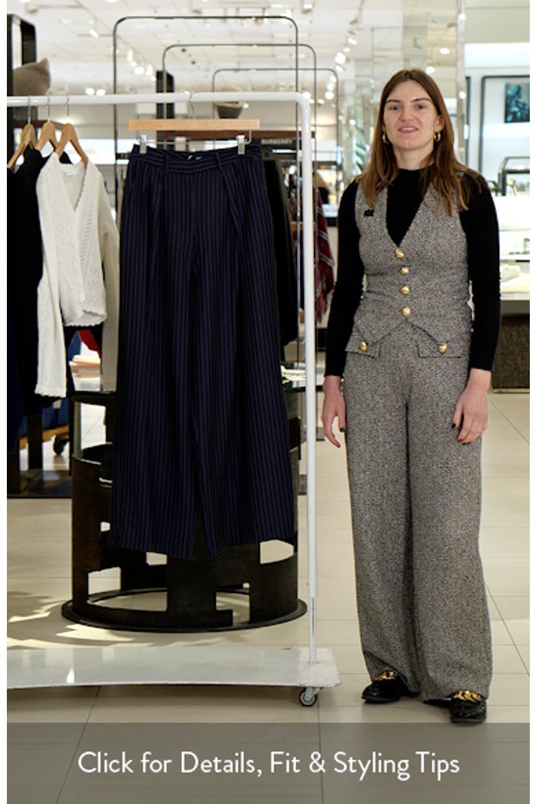 Pinstripe Wide Leg Pants video