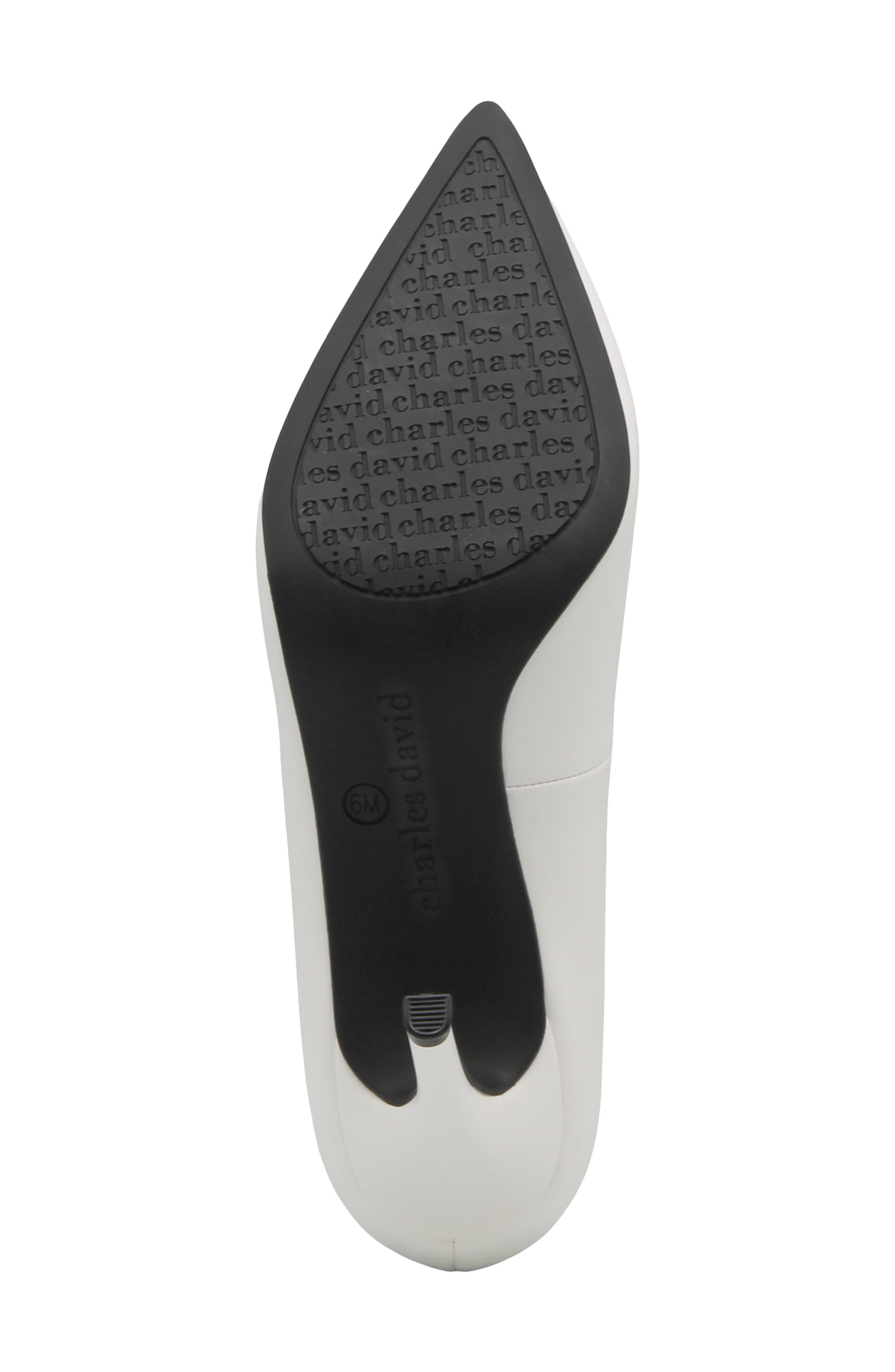 Charles David Geno Pointed Toe Pump, Alternate, color, White