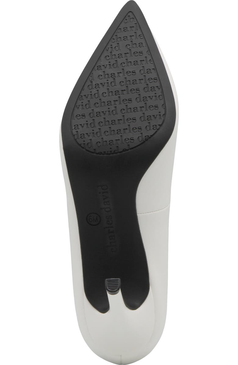 Charles David Geno Pointed Toe Pump, Alternate, color, White