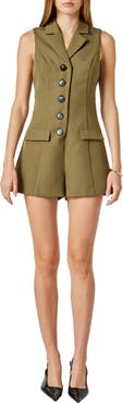 Endless Rose Single Breasted Vest Romper