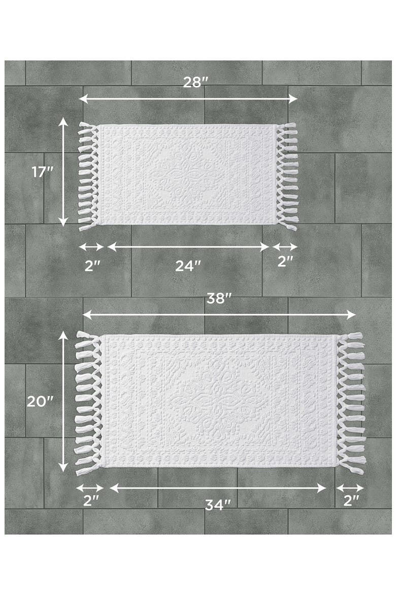 Nellore Fringe 2-Piece Bath Rug, Alternate, color, WHITE