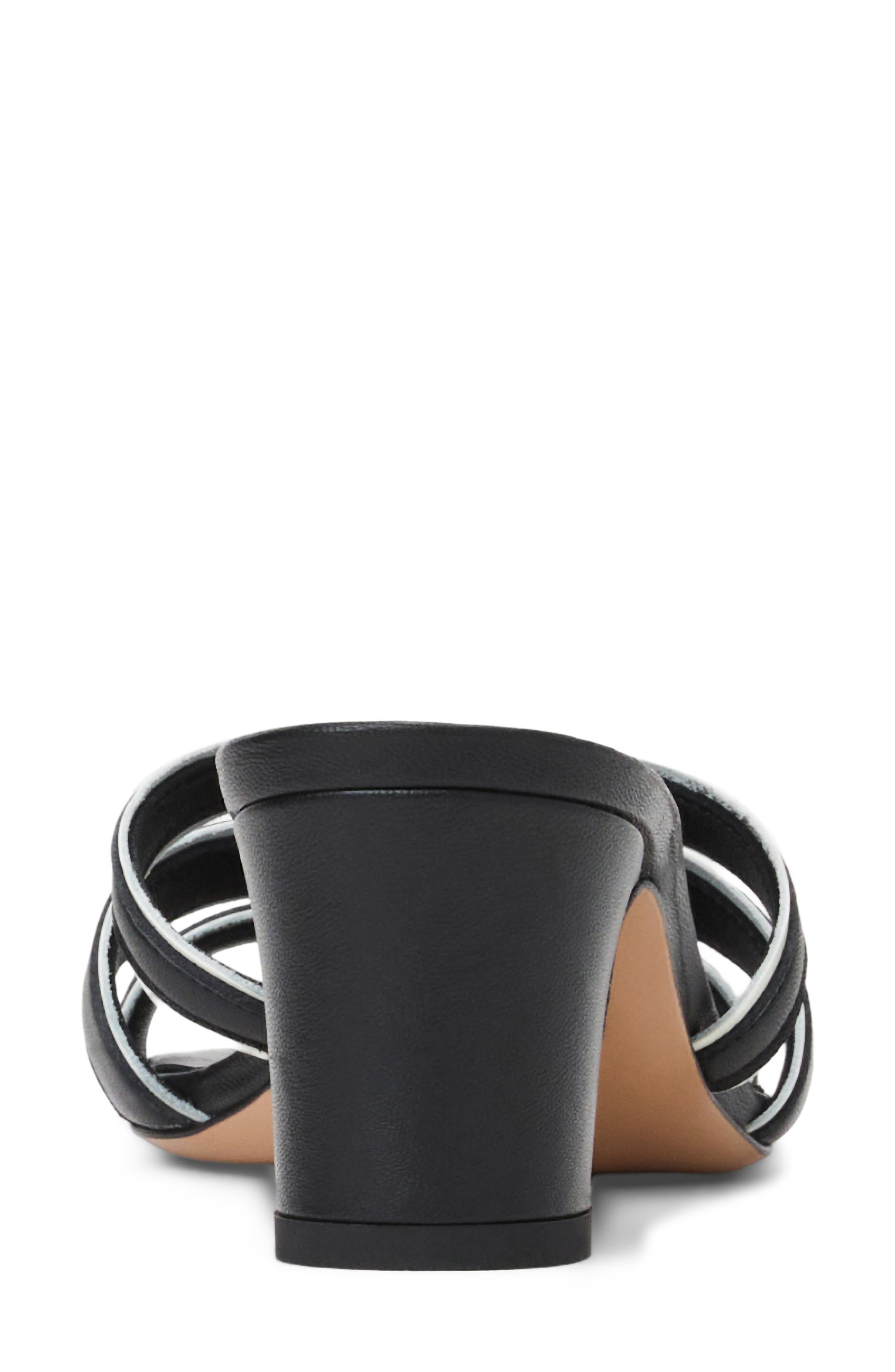 Bruno Magli Enora Slide Sandal, Alternate, color, Black Nappa/ Bone