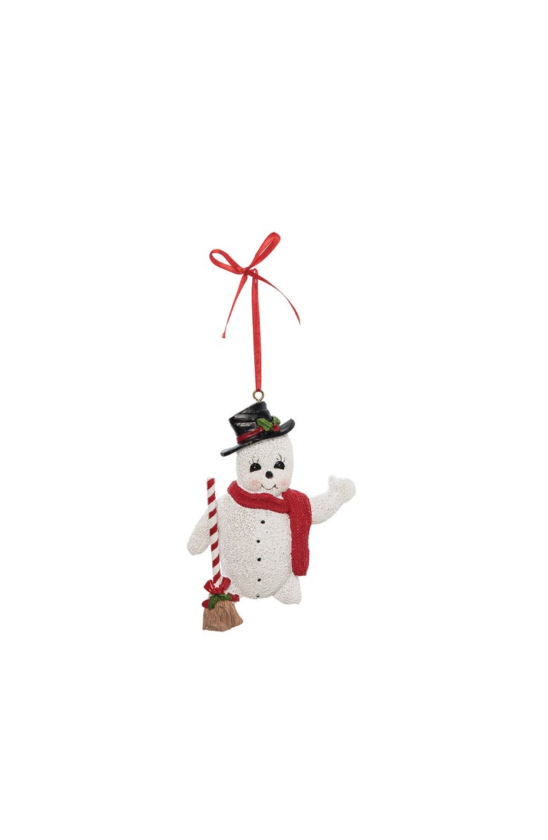 Gallerie II "JACKSON" SNOWMAN Gathered Traditions Joe Spencer Ornament, Main, color, White
