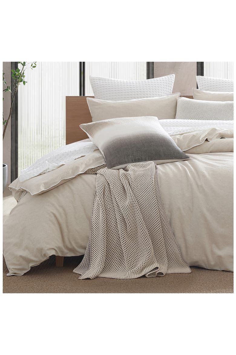 Dip Dye Linen Accent Pillow, Alternate, color, LINEN