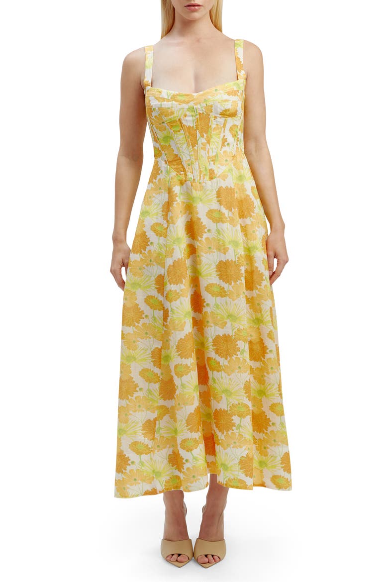 lilah corset midi dress Bardot Floral (Women) Size:11 ½ badge: NEW COLORS Denim corset Nova | Stars Wedding in corset boning