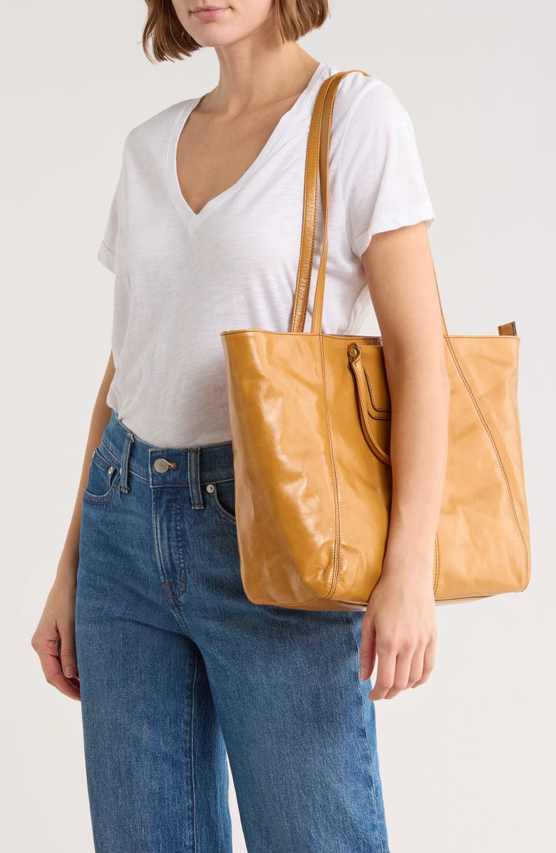 HOBO Sheila East/West Leather Tote, Alternate, color, Natural