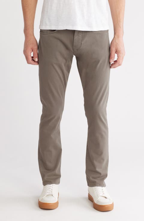 Zach Twill Slim Leg Pants (Dusty Olive Twill)