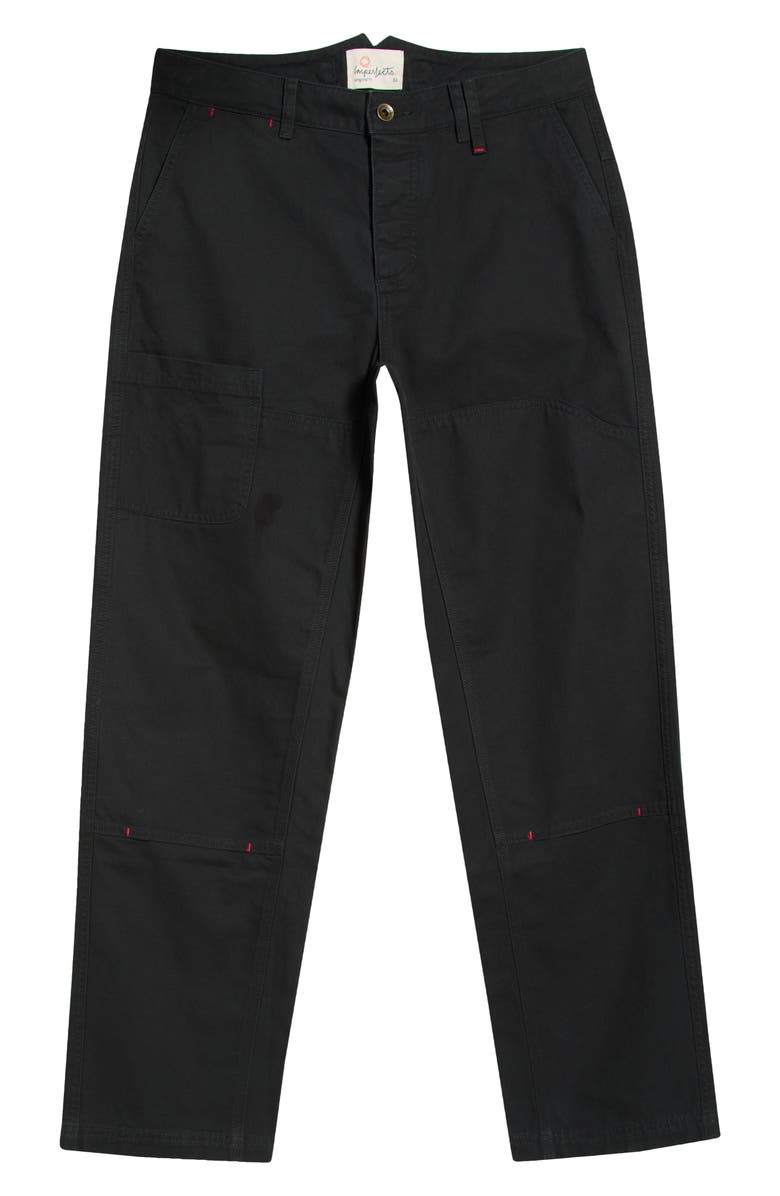 Imperfects Courier OG Fit Organic Cotton Canvas Chore Pants, Main, color, Obsidian