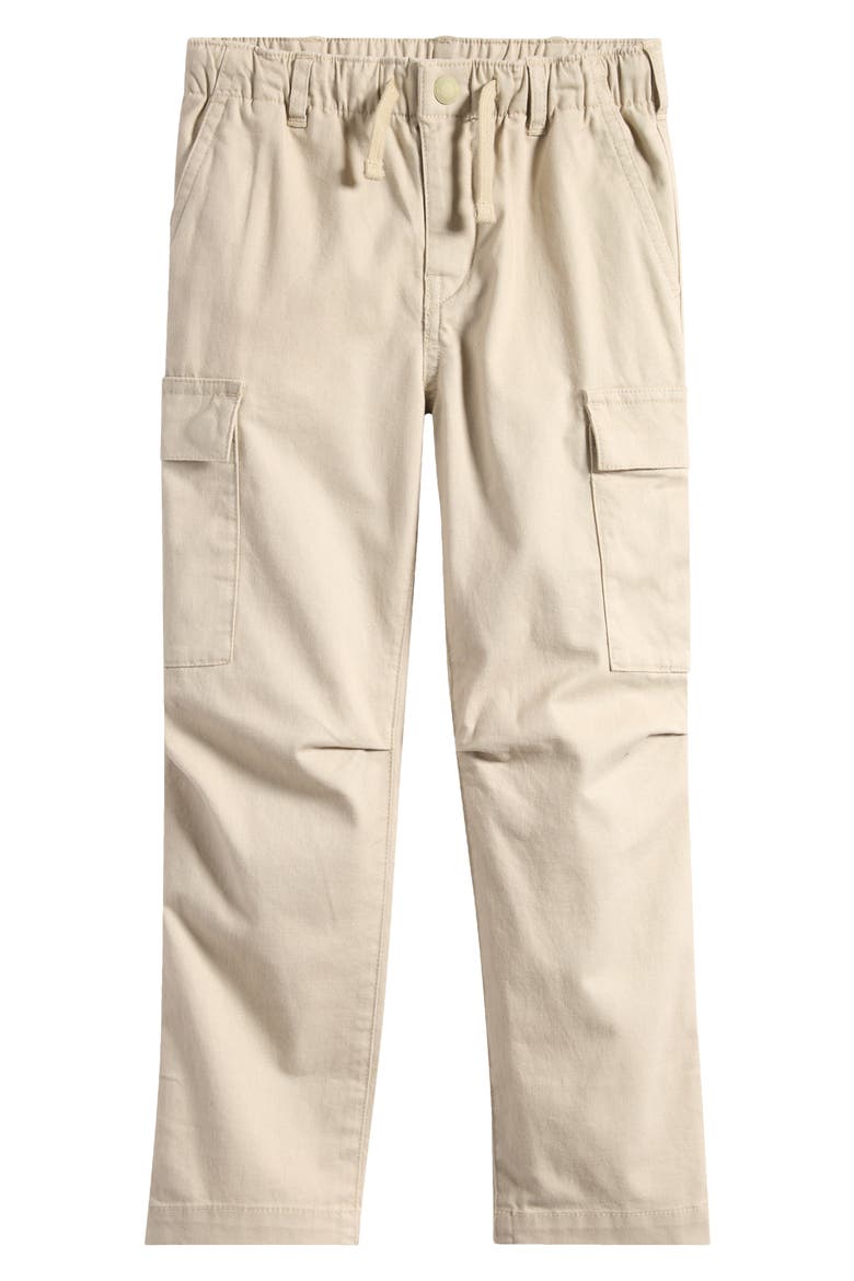 Kids' Stretch Twill Cargo Pants, Main, color, BEIGE/KHAKI