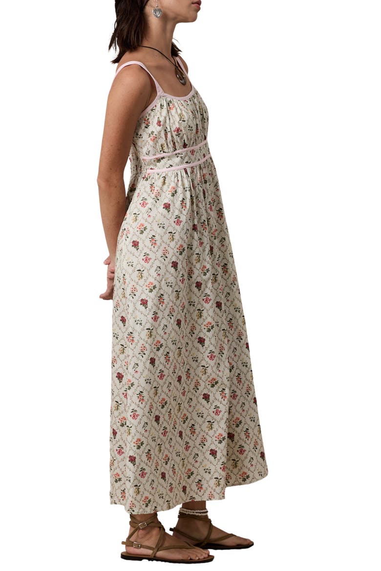 Sleeveless Midi Dress, Alternate, color, CREAM COMBO