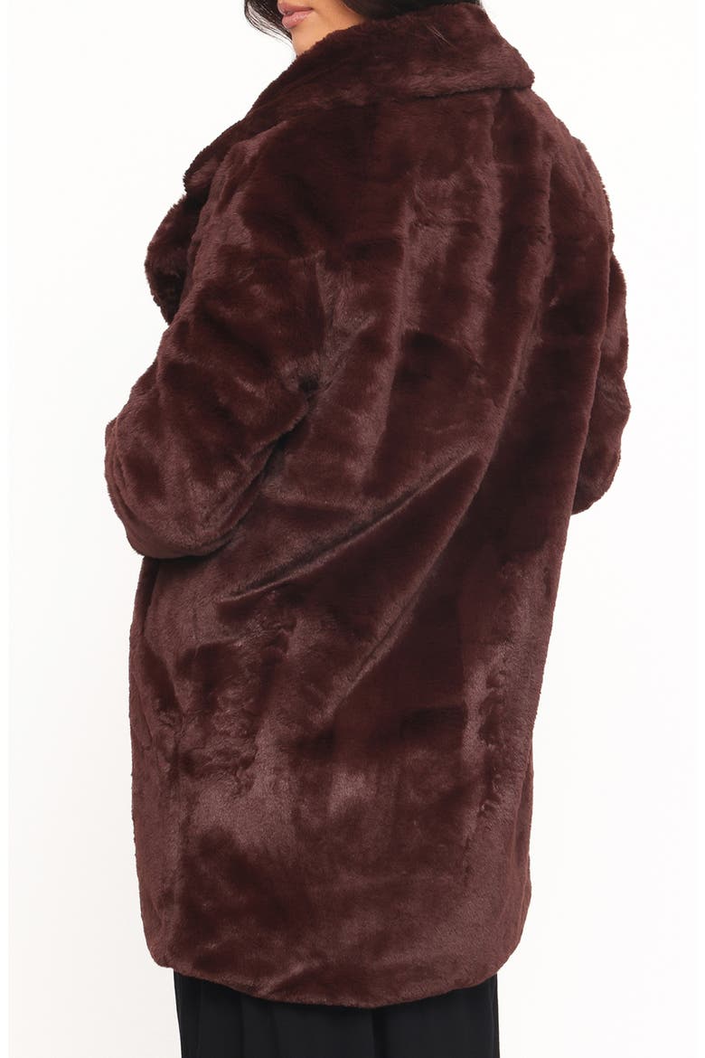 Meeka Faux Fur Jacket, Alternate, color, BURGUNDY