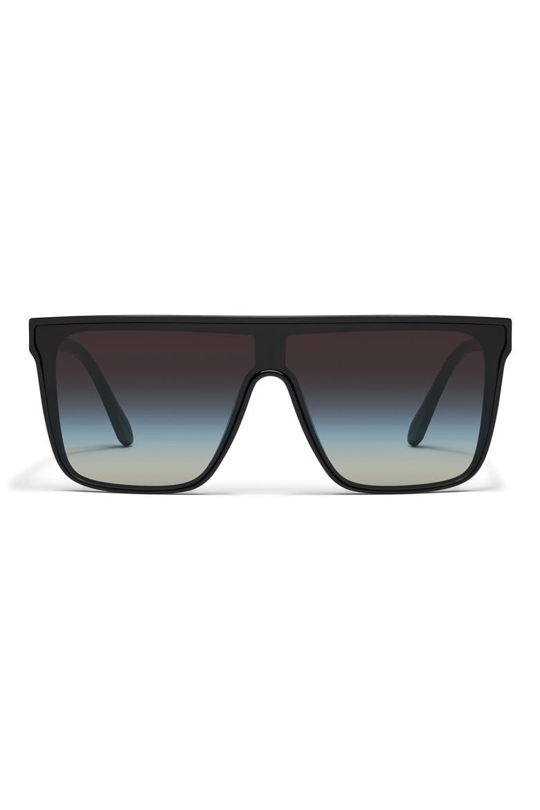 Nightfall Oversize 138mm Gradient Shield Sunglasses, Main, color, BLACK/ BROWN TEAL