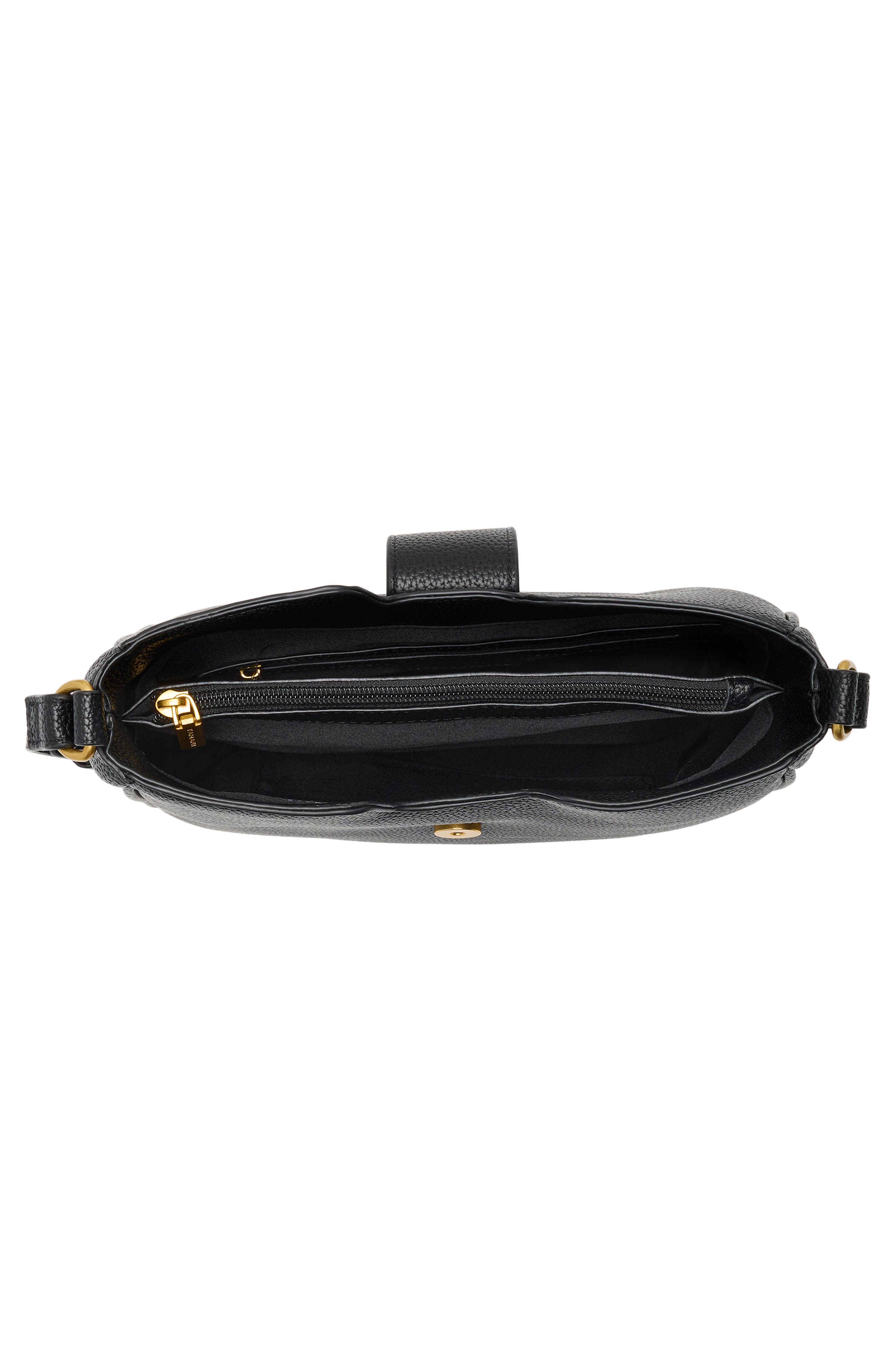 Tahari Flap Crossbody Bag, Alternate, color, Black
