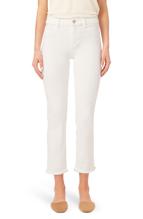 Mara Ankle Straight Leg Jeans (Milk Performance)