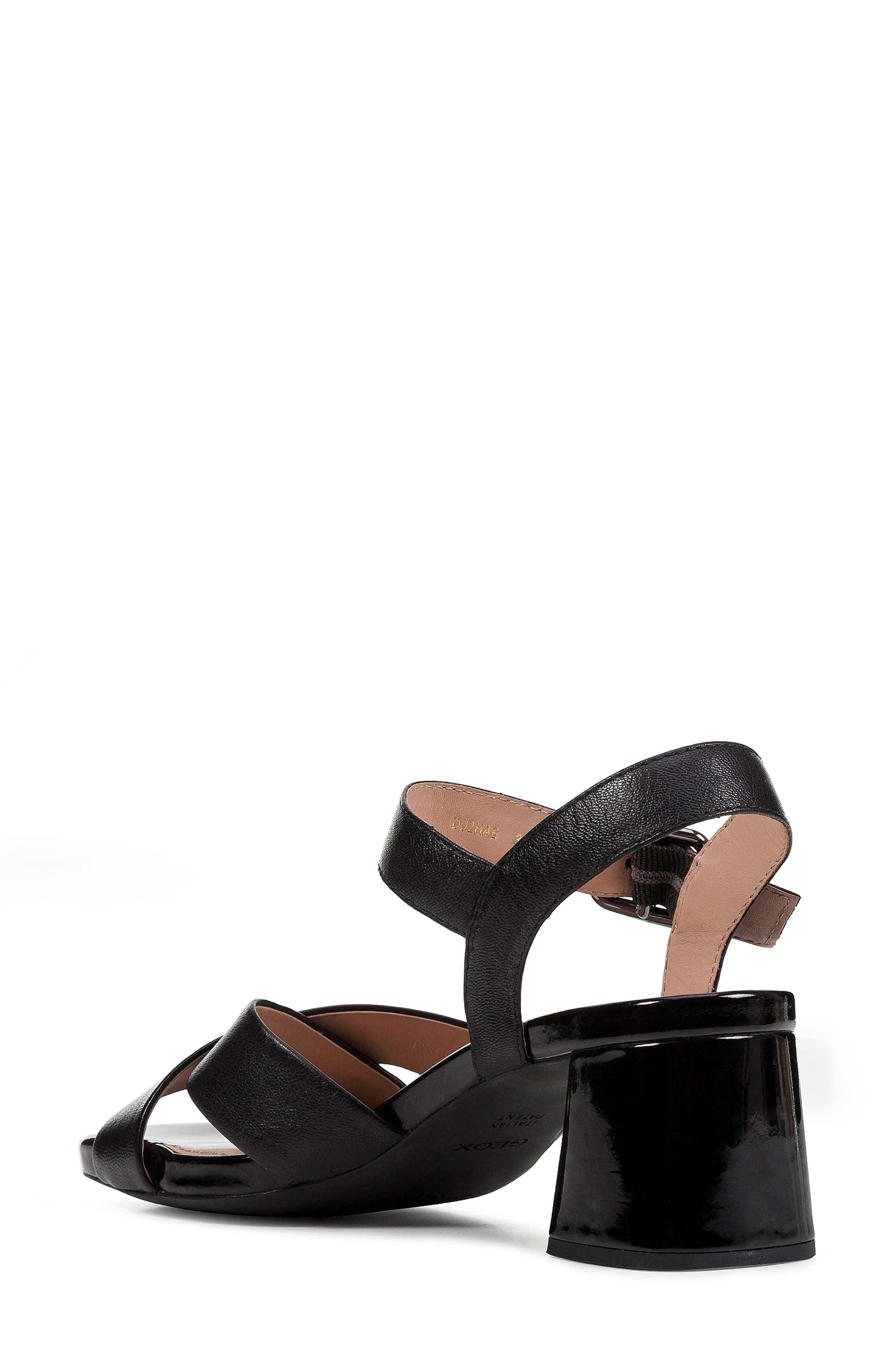 Genziana Block Heel Sandal, Alternate, color, BLACK NAPPA LEATHER