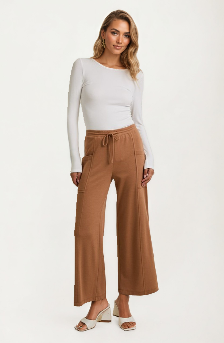 Knit and Lounge Wide Leg Lounge Pants, Alternate, color, 