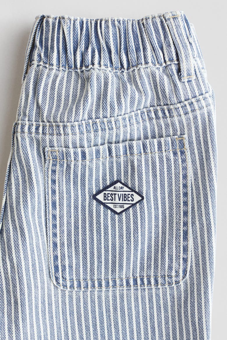 Patterned Denim Joggers, Alternate, color, Denim blue/striped