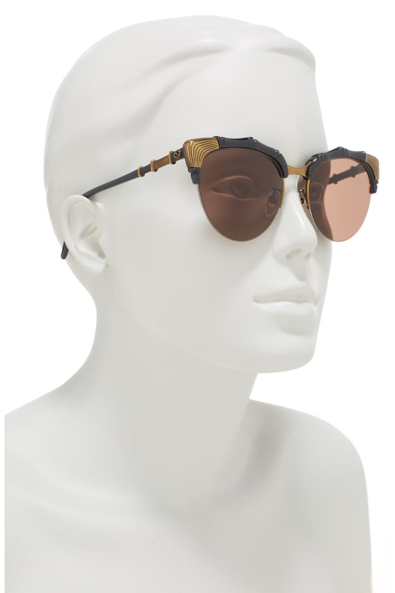 58mm Sunglasses, Alternate, color, BLACK/ GOLD
