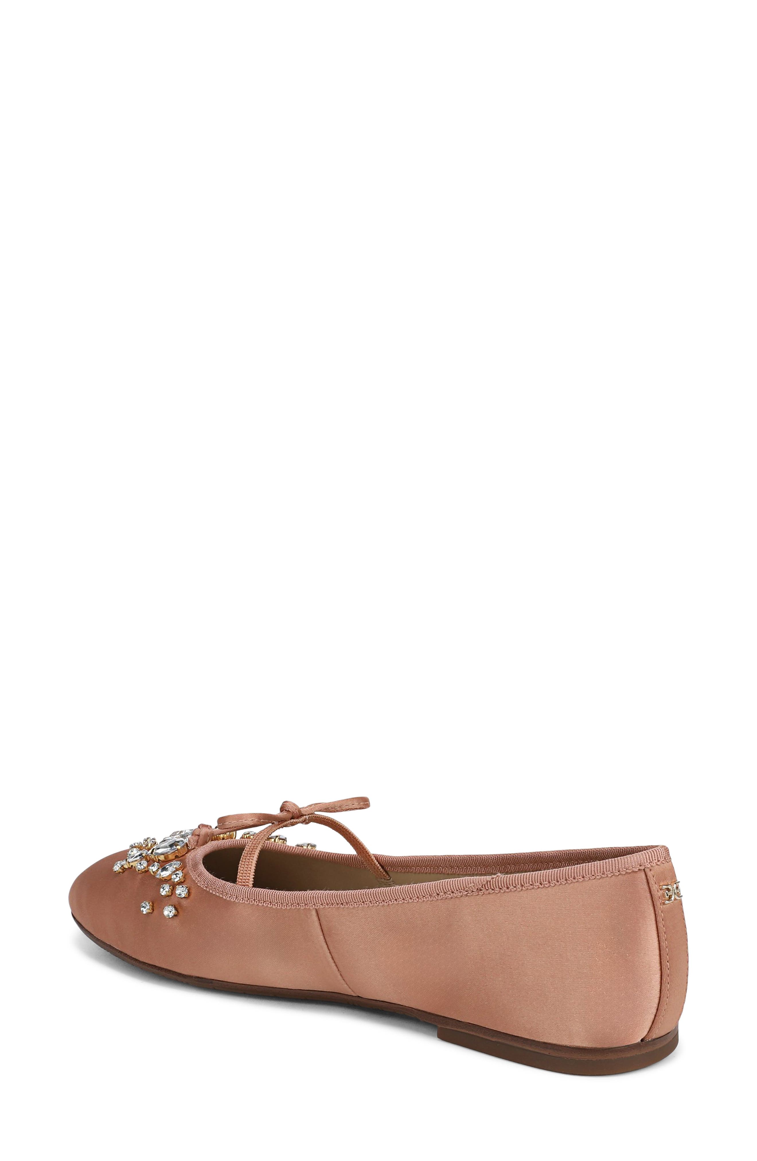 Amy Crystal Embellished Ballet Flat, Alternate, color, SPICED CORAL