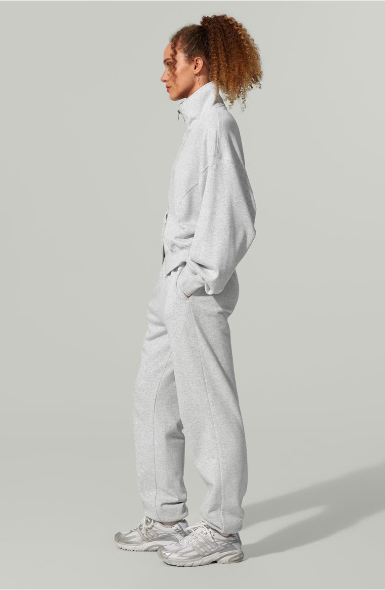 Lilysilk SILKERRY Oversized Heirloom '89 Zip Stand Collar Jacket, Alternate, color, Heather-Grey