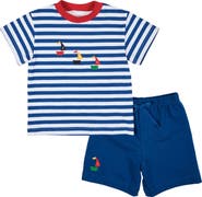Florence Eiseman Knit Short Set With Sailboats