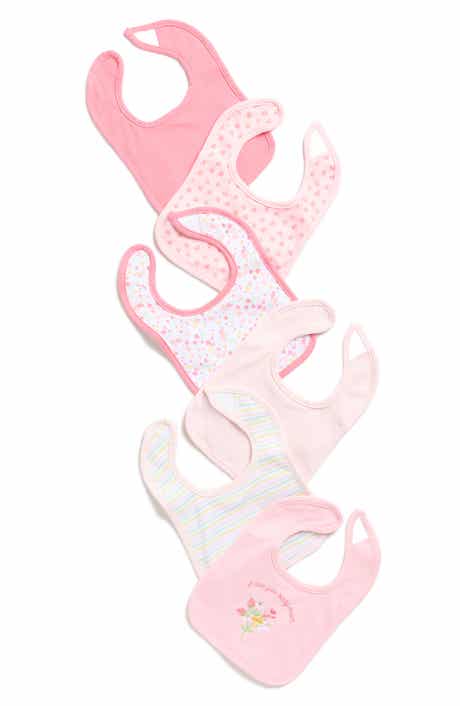 Little Me 6-Pack Assorted Berry Floral Bibs