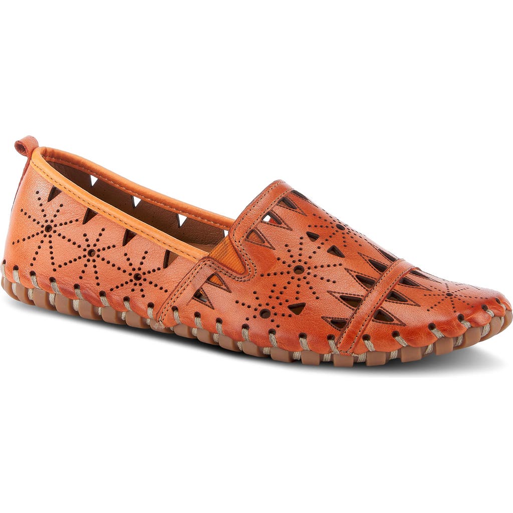 Spring Step Fusaro Loafer In Orange Leather