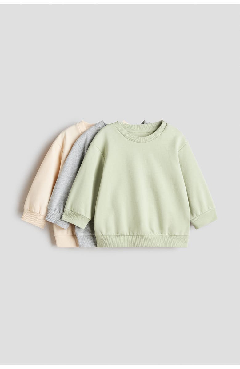 H&M 3-pack Cotton Sweatshirts, Main, color, 