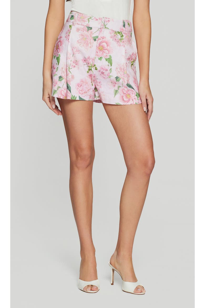 Sena Floral Linen Shorts, Main, color, Pink Petal Dream