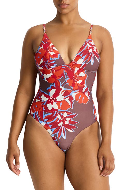 Triangle One-Piece Swimsuit