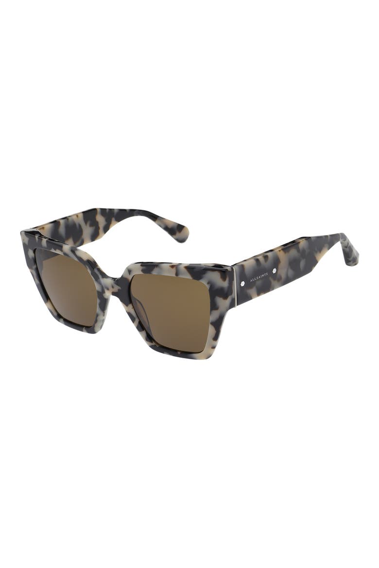Bibi 52mm Square Sunglasses, Alternate, color, SNOW LEOPARD