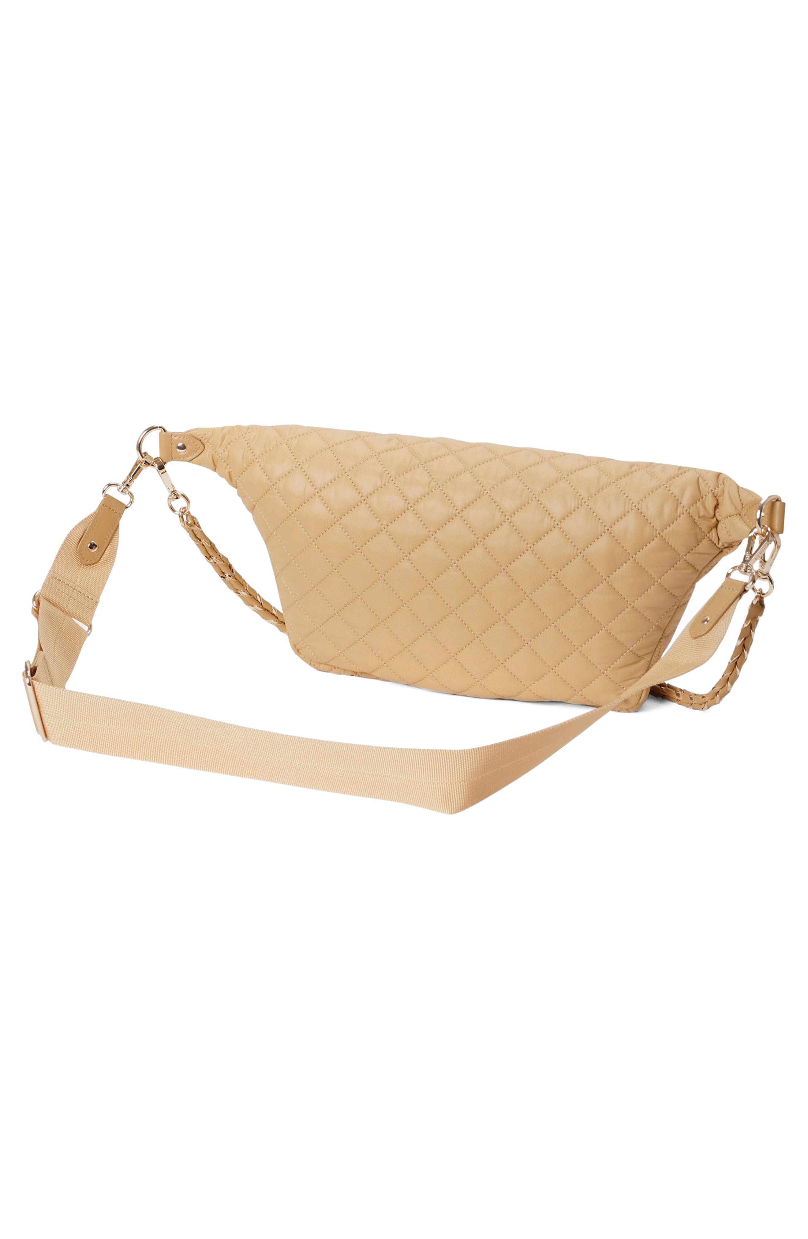 Crosby Convertible Quilted Nylon Sling Bag, Alternate, color, CAMEL