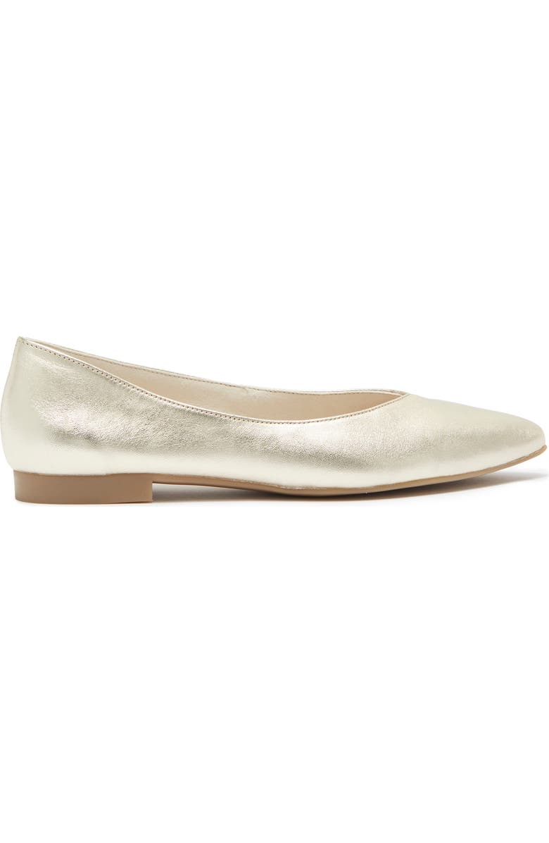 Paul Green Tia Pointed Flat, Alternate, color, Platino Metallic Nappa