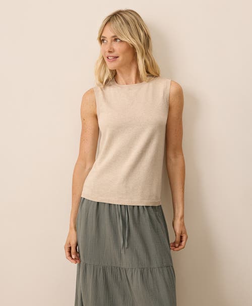 Pact Organic Classic Fine Knit Shell In Neutral
