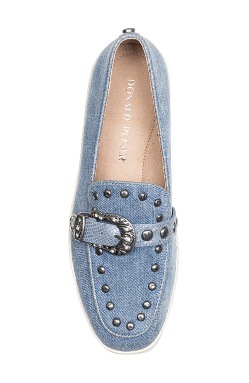 Donald Pliner Platform Wedge Loafer In Blue