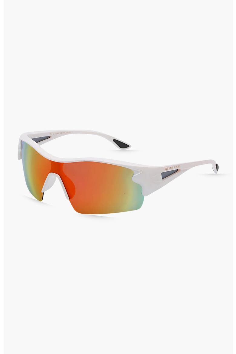 Session Sport Polarized Sunglasses, Alternate, color, Mirror Rainbow