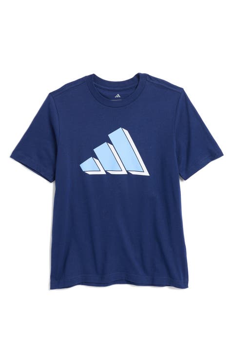 Kids' Cotton Jersey 3-Bar Logo T-Shirt (Big Kid)