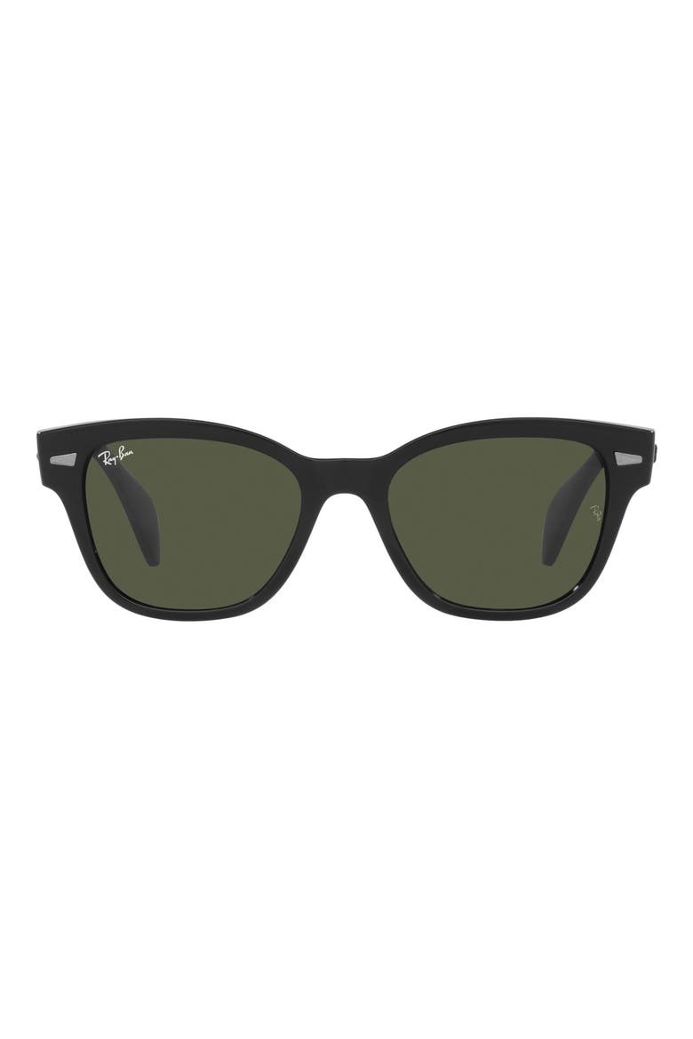 52mm Wayfarer Sunglasses, Main, color, BLACK