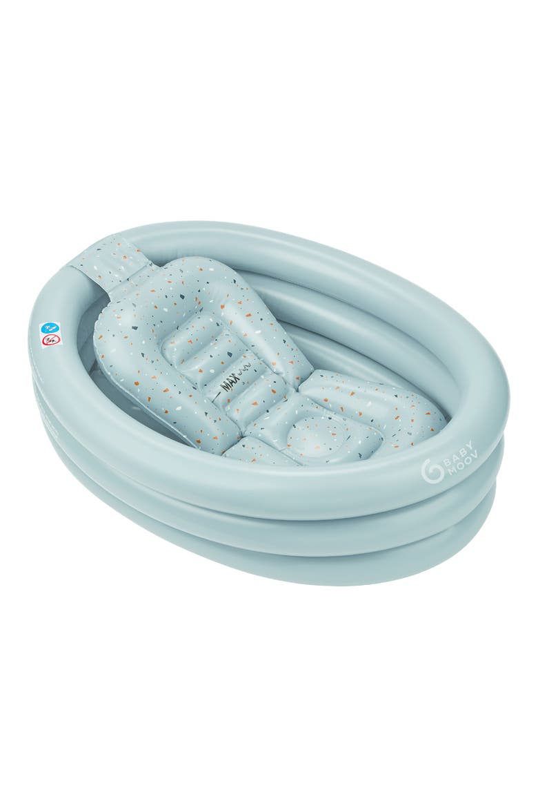 Inflatable Travel Baby Bathtub & Paddling Pool, Main, color, AQUA DOTS