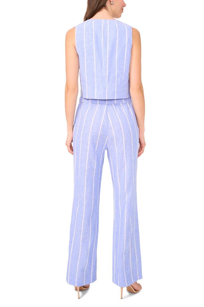 Stripe Linen Blend Straight Leg Pants, Alternate, color, ULTRAMARINE