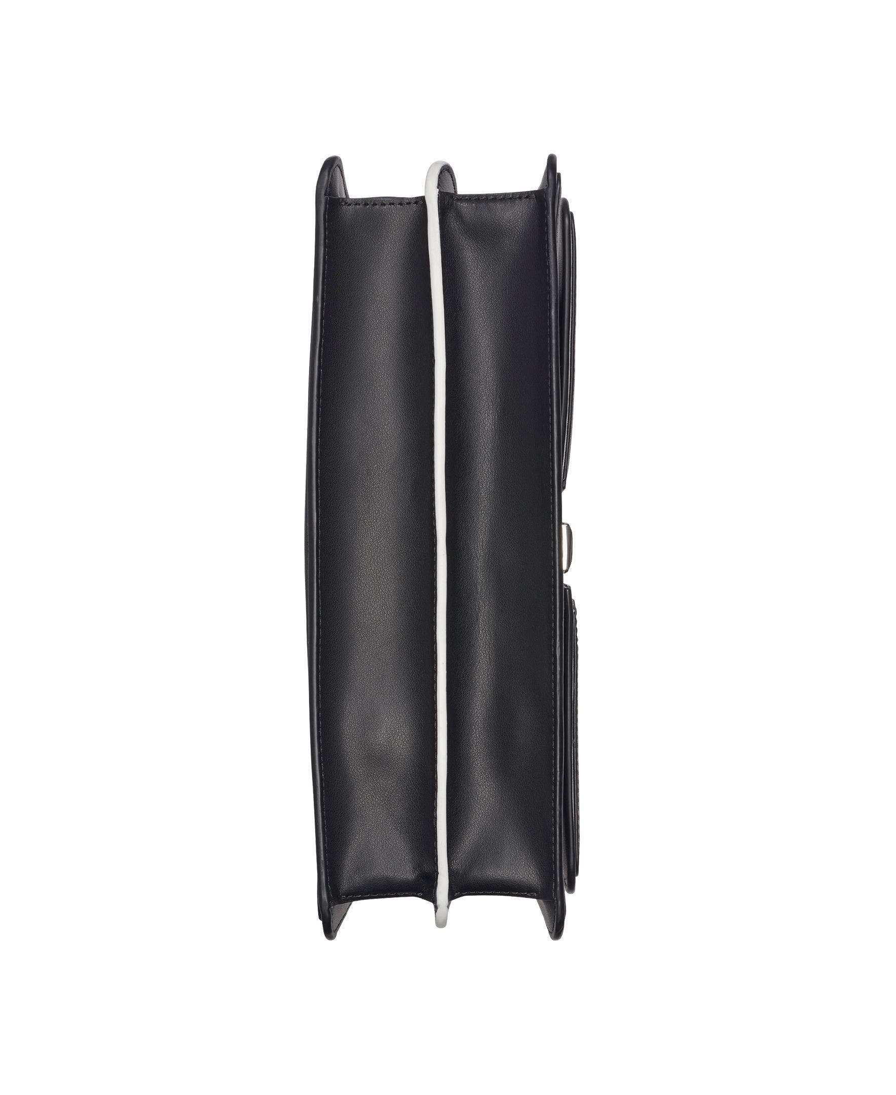 KARL LAGERFELD PARIS Mercerie  Shoulder, Alternate, color, Black/White